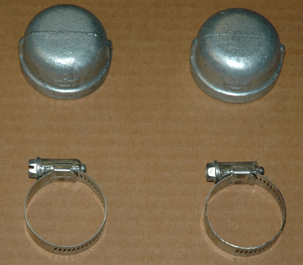 End caps and safety clamps